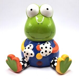 Ganz Ceramic‎ Frog Piggy Bank Cute Cartoon Animal Coin Saver Desk Decor